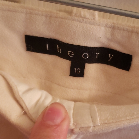 Theory Off-White Dress Pants Flare Legged Size 10 - Picture 4 of 6